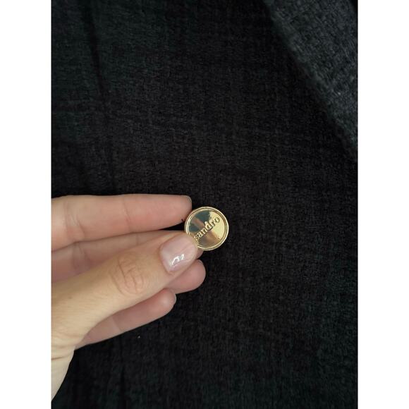 SANDRO Black Mini Dress With Tailored Collar Size 36 - Picture 8 of 10